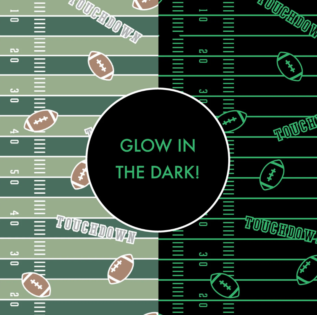 2 Way Zipper Footie-Football Field - Glow in the Dark - Angel Dear
