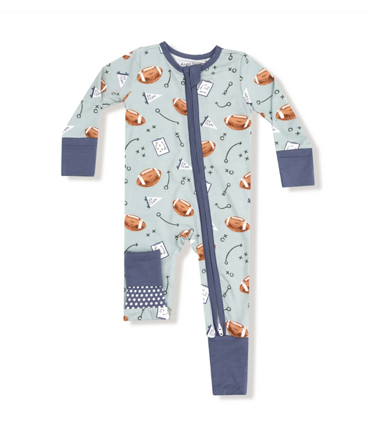 Convertible Romper- Touchdown Time - Grey Mist - Angel Dear