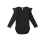 Shoulder Ruffle Bodysuit || Black