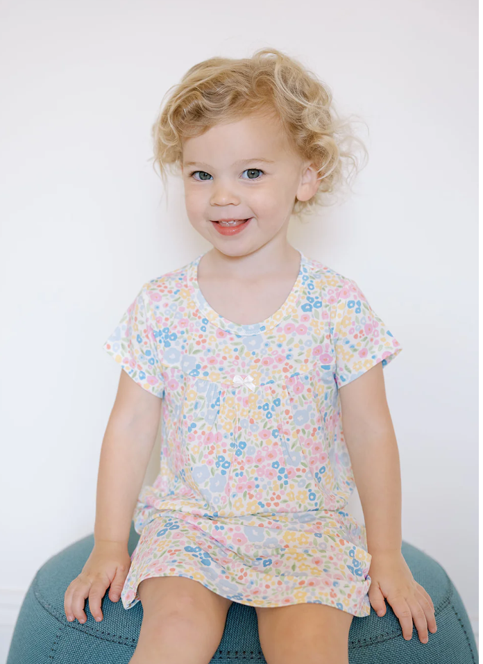 Multi-Colored Flower Bamboo Dress