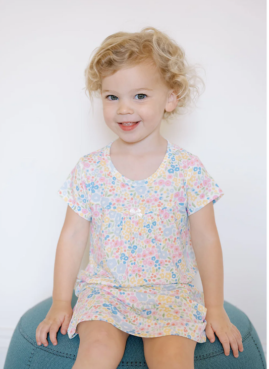 Multi-Colored Flower Bamboo Dress