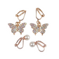 Butterfly Clip On Earrings Set of 2