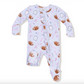Touchdown Time - Lavender  2 Way Ruffle Zipper Footie - Angel Dear