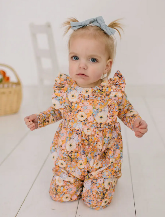 Mabel Romper in Pumpkin Bouquet