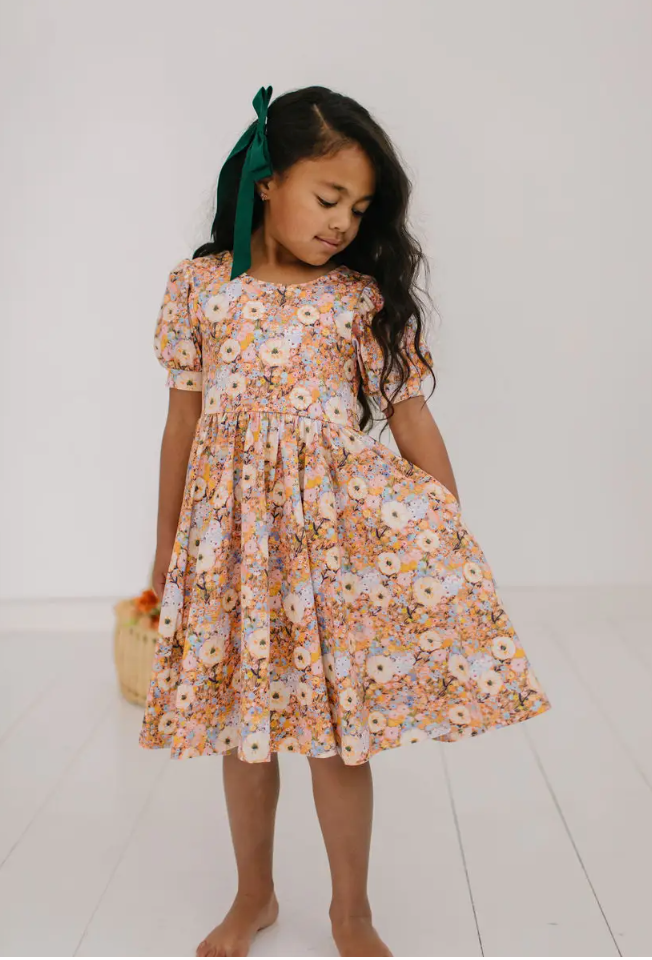 Puff Dress in Pumpkin Bouquet