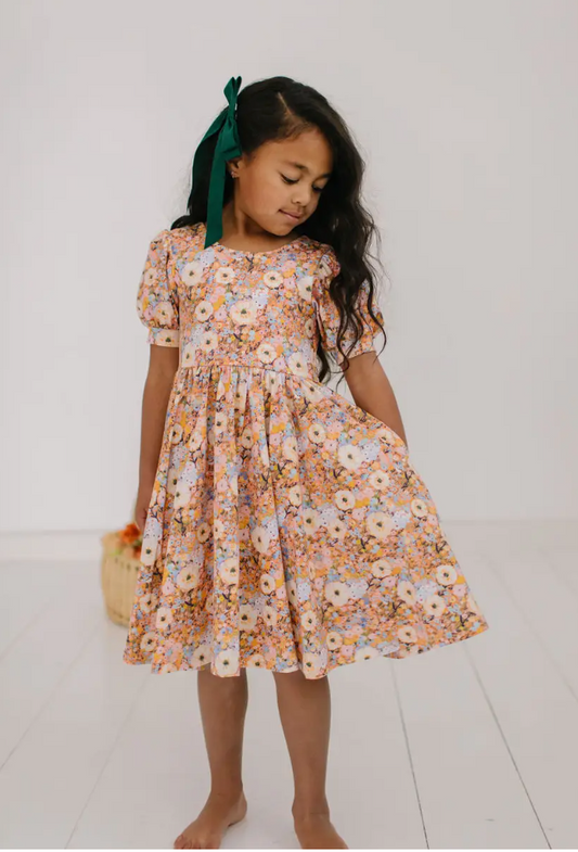 Puff Dress in Pumpkin Bouquet