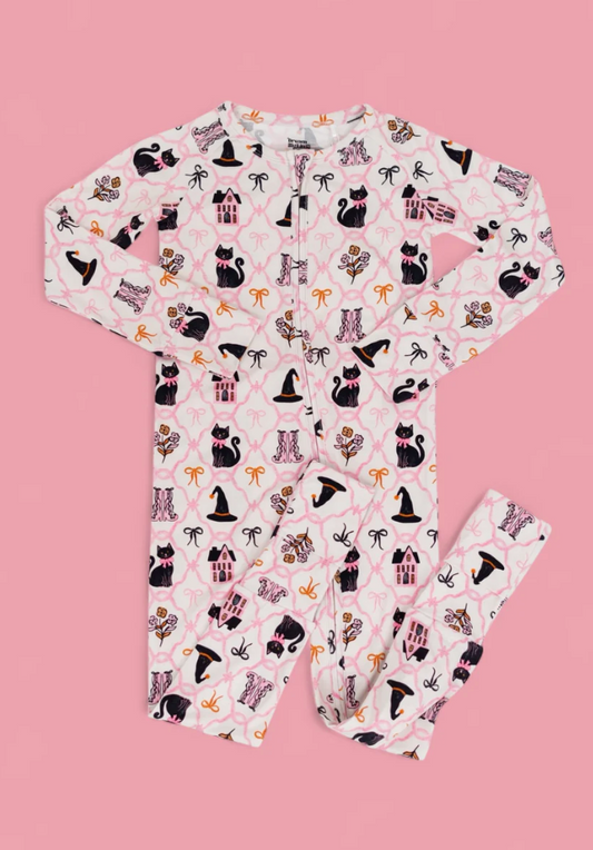 BROOMSTICKS AND BLOSSOMS DREAM ROMPER - Dream Big Little Co