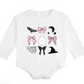 Spooky Coquette Halloween Long Sleeve Romper - White - Sweet Wink