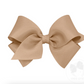 Small Classic Grosgrain Hair Bow- Oatmeal - Wee Ones