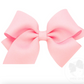 Small Classic Grosgrain Hair Bow- Light Pink