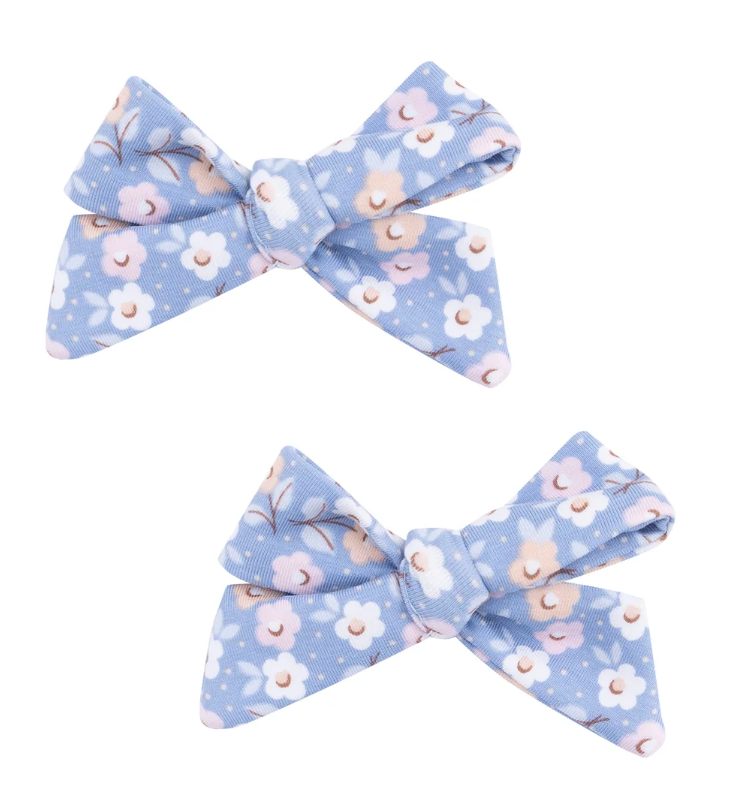 Country Calico  Bow Clips 2 Pack