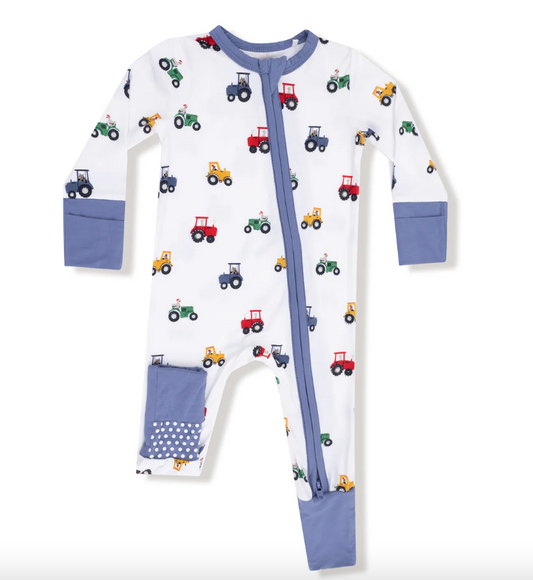 Mini Tractors Convertible Romper