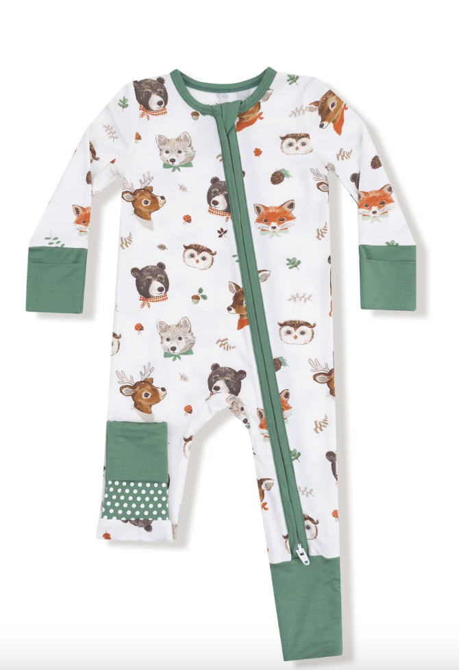 Woodland Animal Faces Convertible Romper