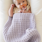 Waffle Knit Mini Blankets- Wisteria - Saranoni