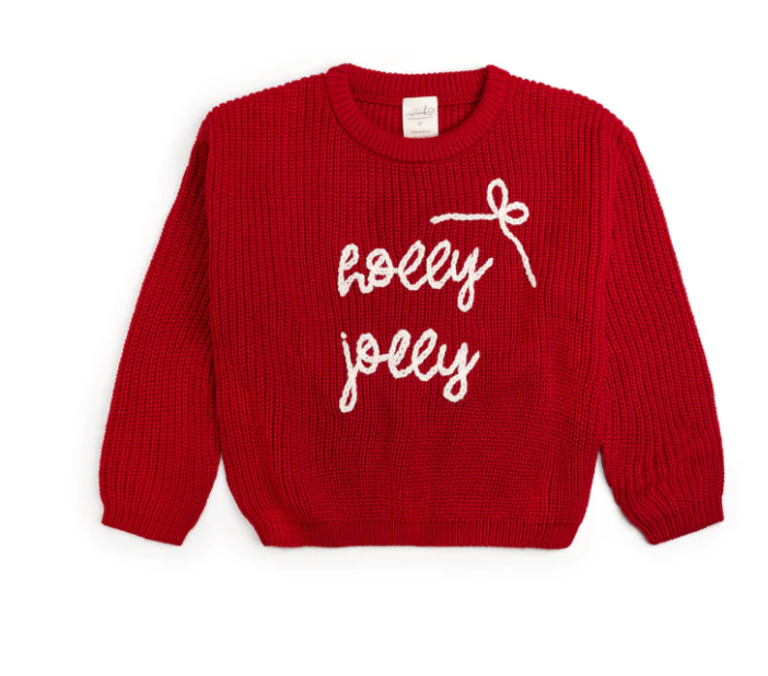Holly Jolly Bow Christmas Knit Sweater