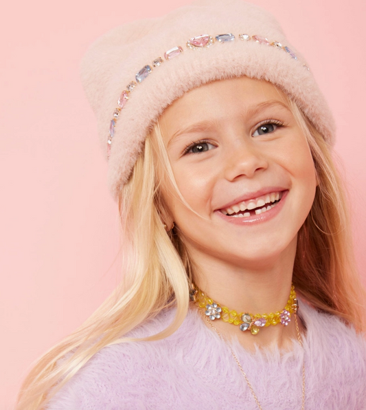 Cotton Candy Jeweled Beanie