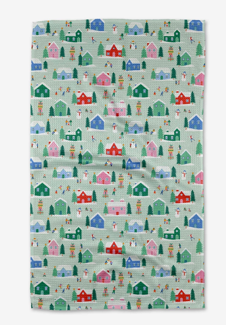 Winter Magic Tea Towel - Geometry