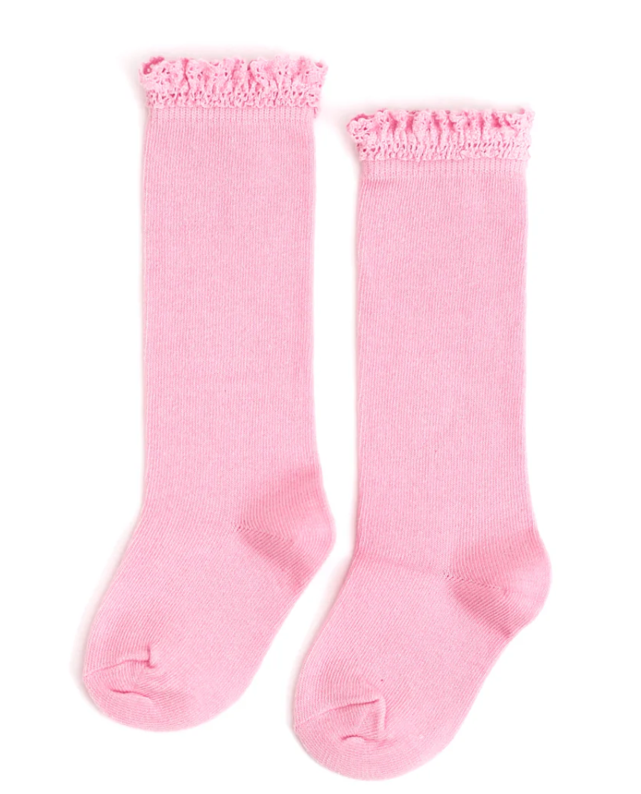Lace Knee High Socks Blossom - Little Stocking Company