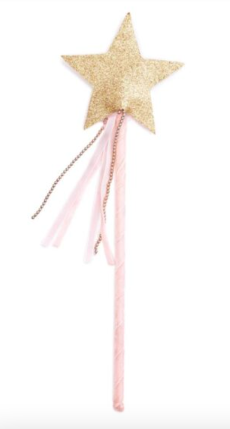 Deluxe Sparkle Star Wand - Pink Poppy