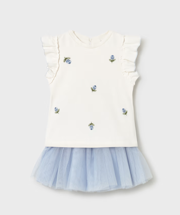 Wren Tulle Skirt and Ruffled T-shirt Set - Mayoral