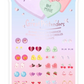 Candy Heart Sticker Earrings - Great Pretenders