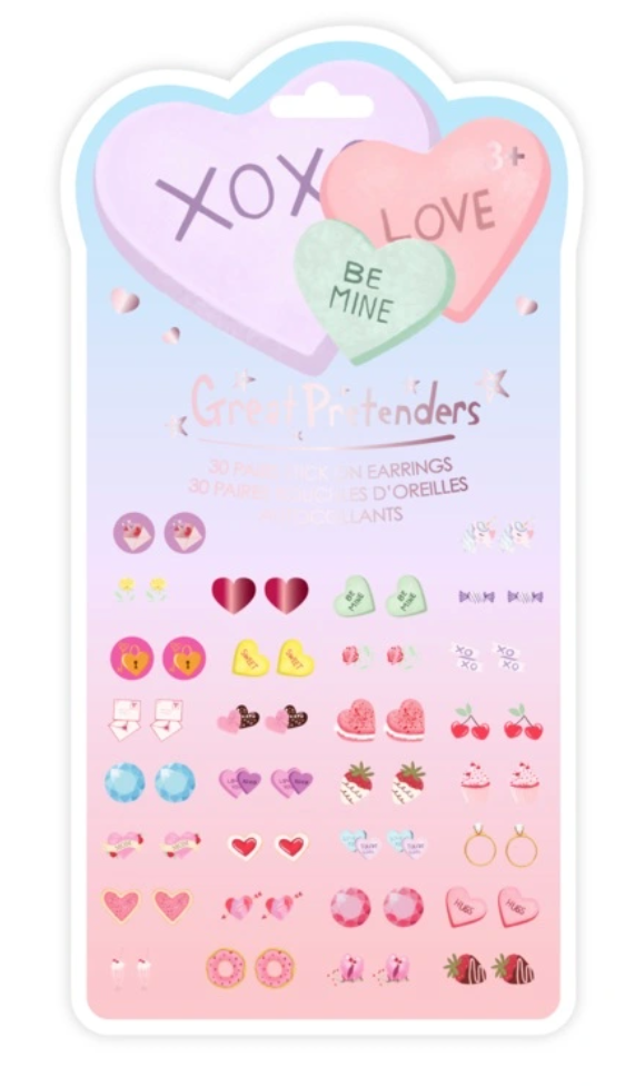 Candy Heart Sticker Earrings - Great Pretenders