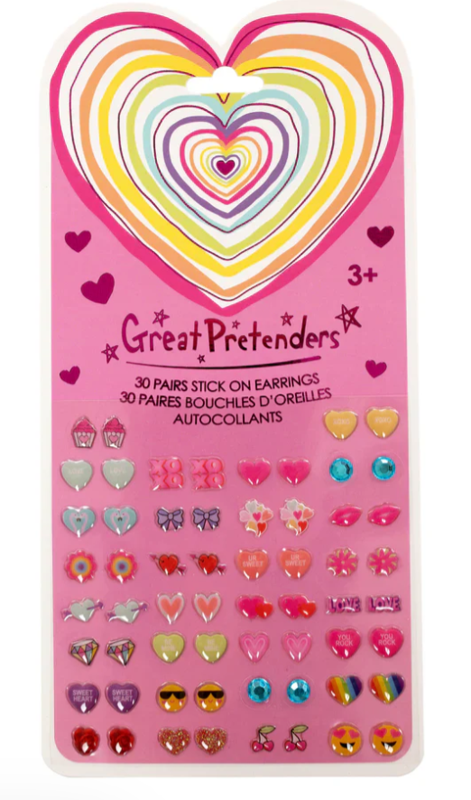 Heart Sticker Earrings - Great Pretenders
