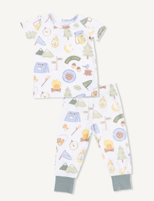 Short Sleeve Loungewear Set- Great Outdoors Camping - Angel Dear