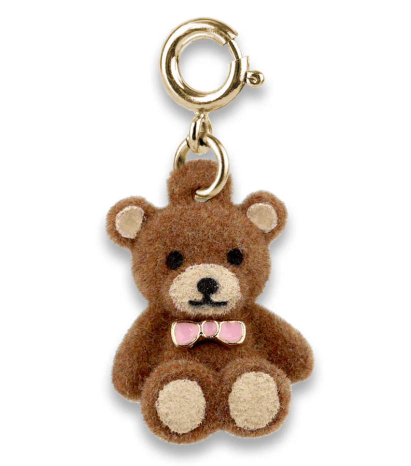 Gold Fuzzy Bear Charm - Charm Its