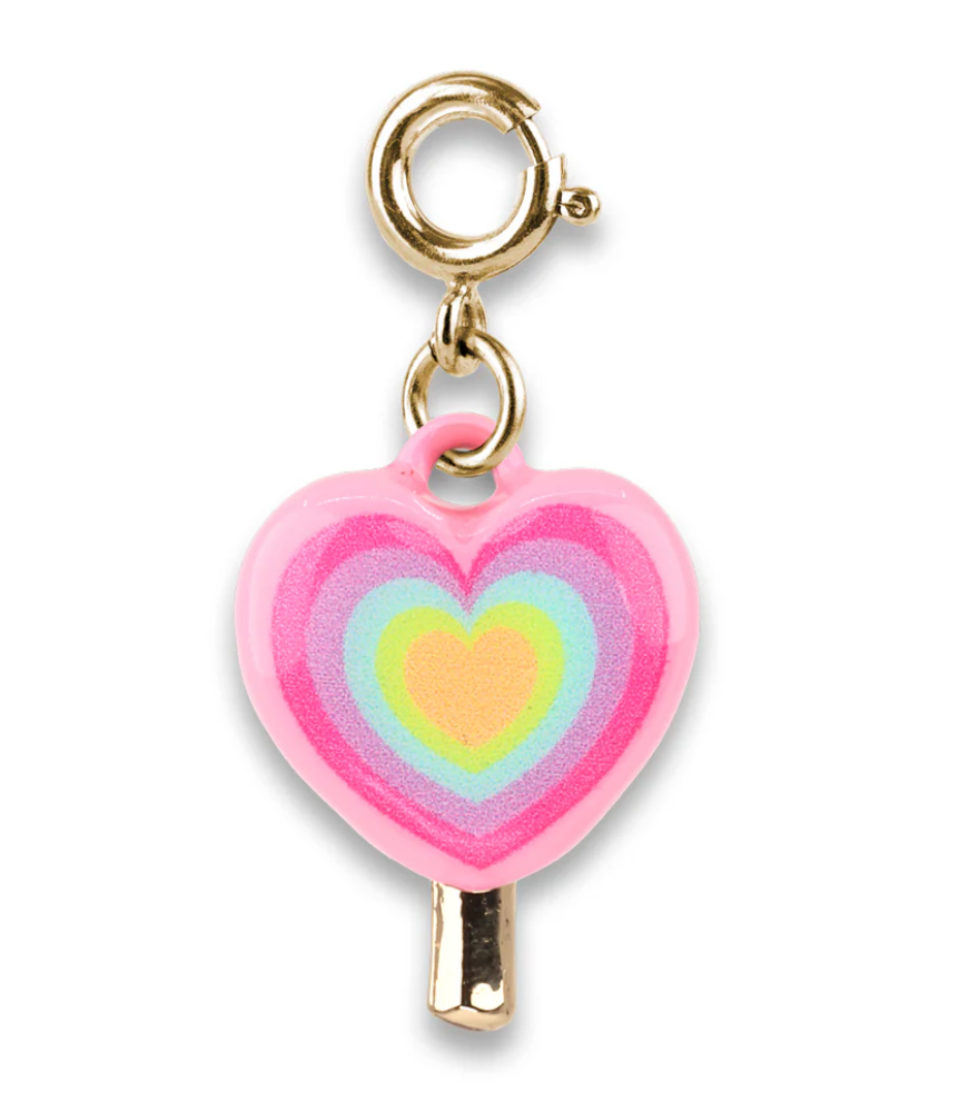 Gold Heart Lollipop Charm - Charm Its