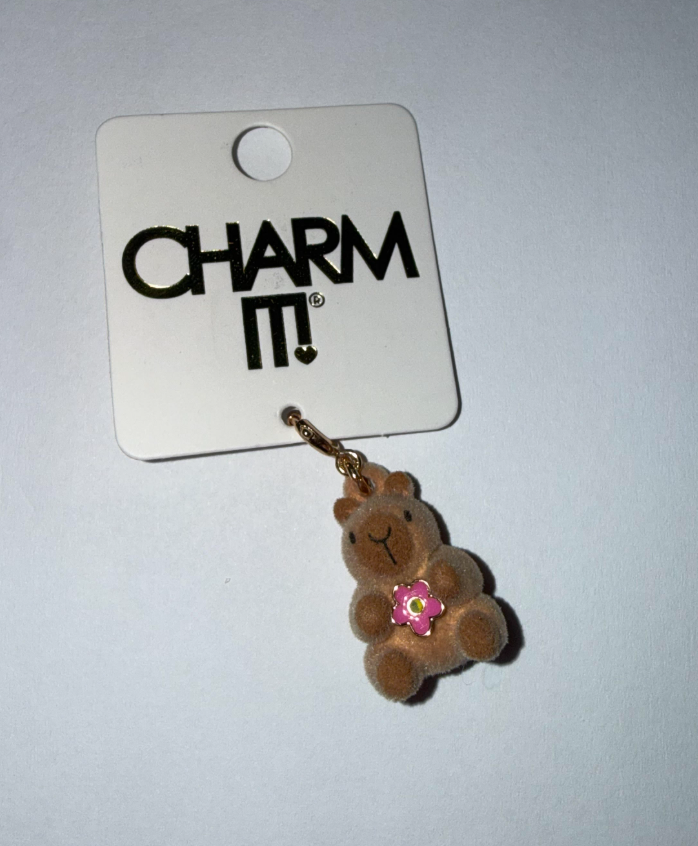 Gold Furry Capybara Charm - Charm Its