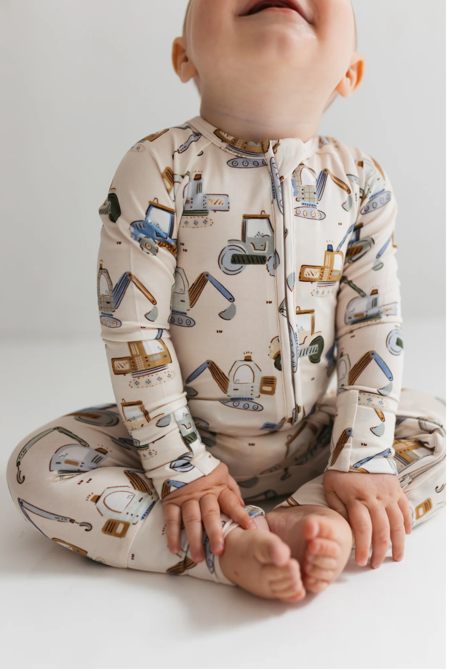 Little Excavator Zipper Romper - In My Jammers