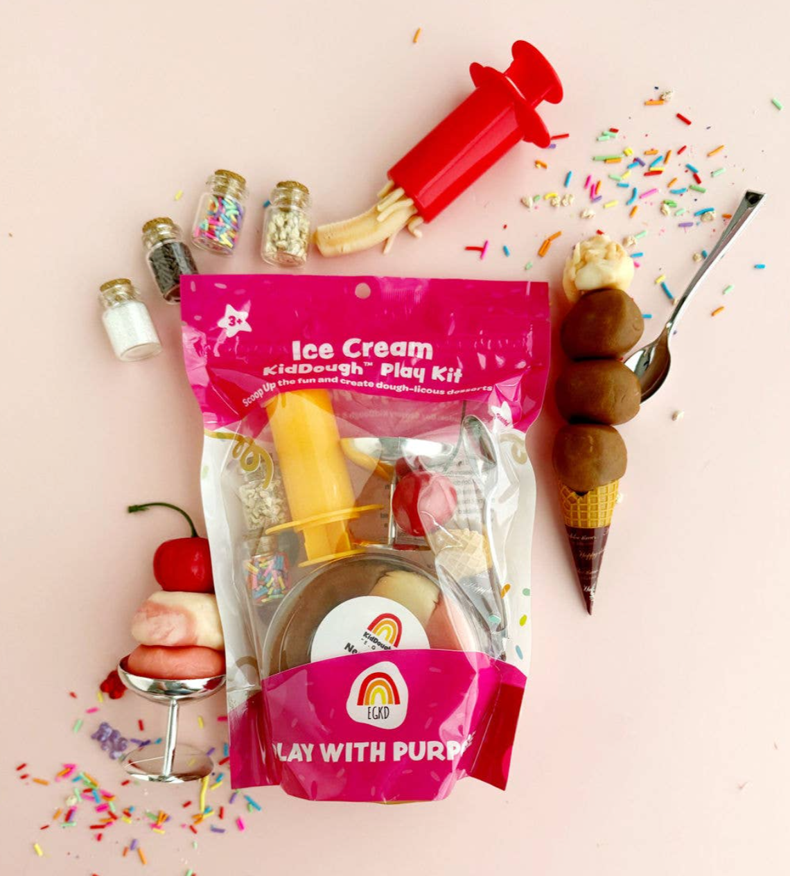 Ice Cream KidDough Play Kit - Earth Grown KidDoughs (KidDoughs by EGKD)