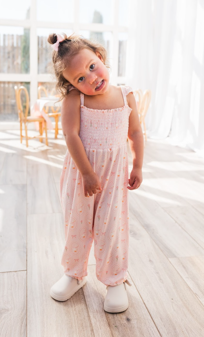 Pink Little Goose Jumpsuit - Baby Sweet Pea's Boutique