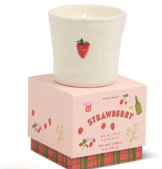 8oz Strawberry Candle - Paddywax
