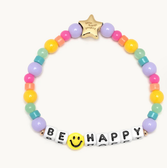 Kids- Be Happy Bracelet - Little Words Project