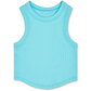 Ice Blue Cropped Racer Back Tank Top - Iscream