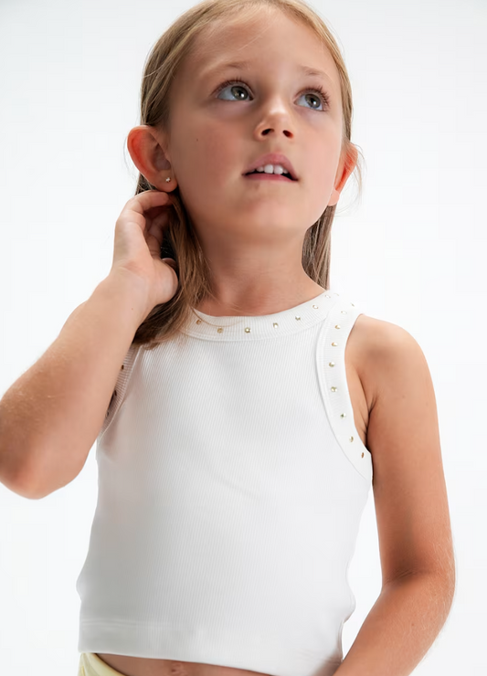 Girl Tank Top- White - Mayoral