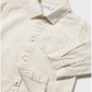 Linen collared long sleeve button down- oatmeal