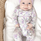 Etta Pointelle Ruffled Zippered Footie - Lev Baby