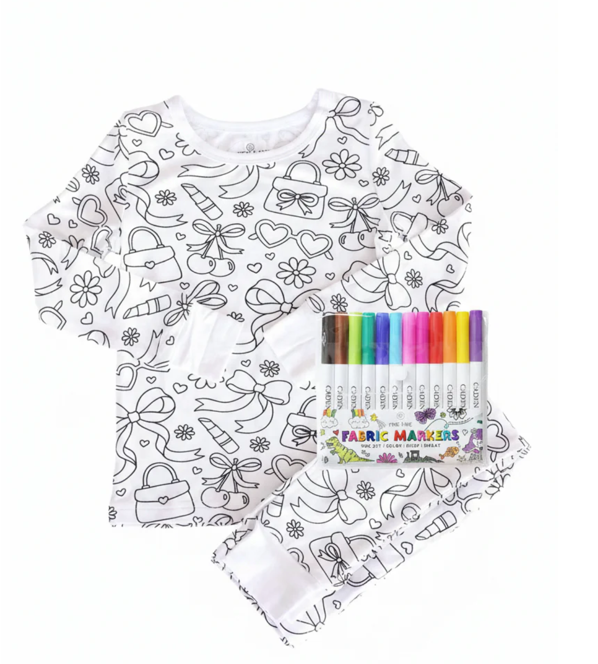 Colorable Two Piece Pajama Set | Material Girl