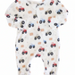 Little Farmer Bamboo Waffle Zipper Footie - Caden Lane