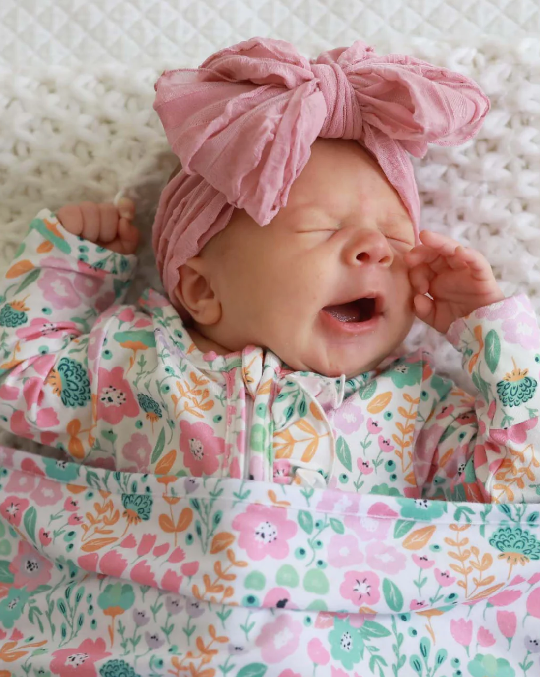 Willow's Whimsy Floral Ruffle Zipper Footie - Caden Lane