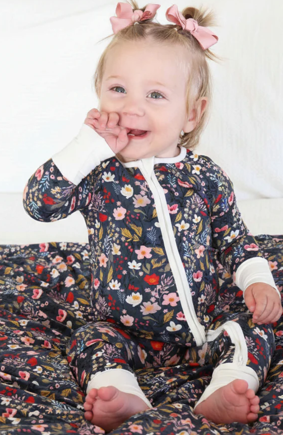 Midnight Meadow Convertible Zip Romper