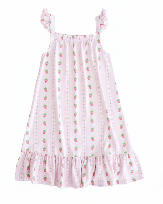 Full Length Ruffle Nightgown | Berry Sweet