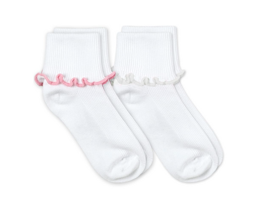 Ripple Edge Smooth Toe Turn Cuff Socks 2 Pair Pack - Jefferies Socks