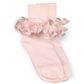 Misty Ruffle Lace Turn Cuff Socks 1 Pair- Pastel Pink - Jefferies Socks