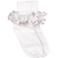 Misty Ruffle Lace Turn Cuff Socks 1 Pair- White - Jefferies Socks