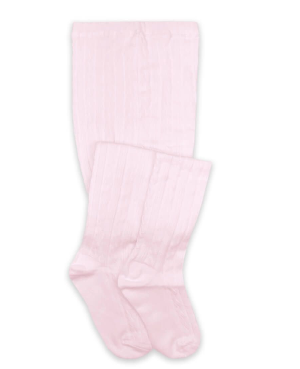 Classic Cable Tights 1 Pair-  Light Pink - Jefferies Socks