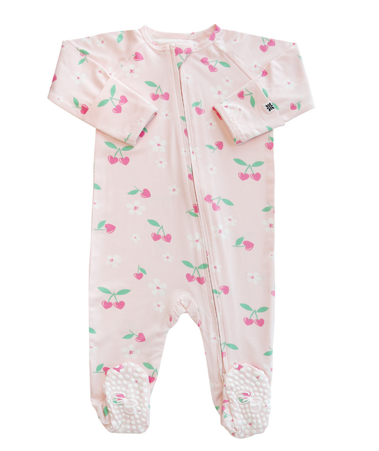 Zipper Footie - Sweetness - Sweet Bamboo